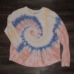 Hollister Long Sleeve tie dye t-shirt size small